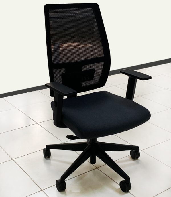 Black office chair on the wheels