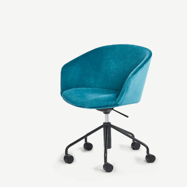 Blue home offcie chair on wheels