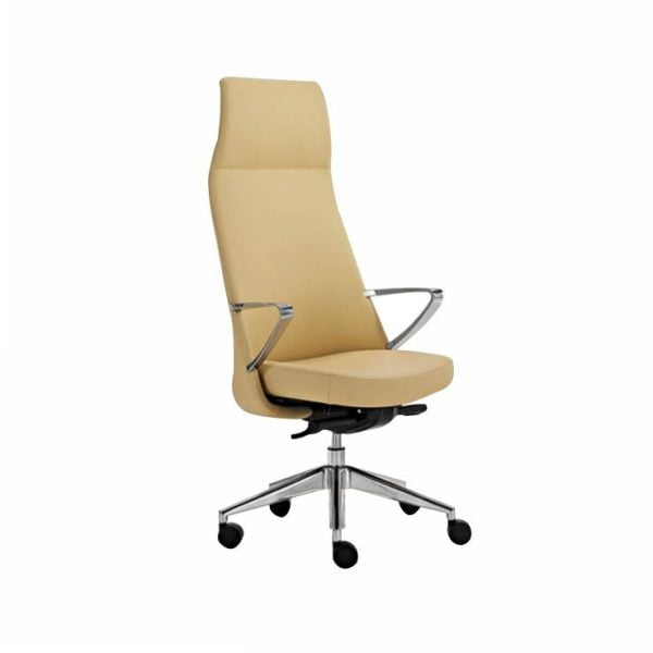The sleek and modern design of these leather chairs makes a bold statement in any meeting room, boardroom, or executive office