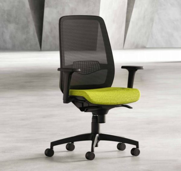 Black and green Office chair on wheels