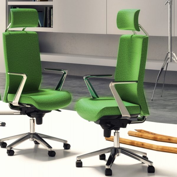 Contemporary design and smooth wheels make this office chair a perfect addition to any modern workspace.