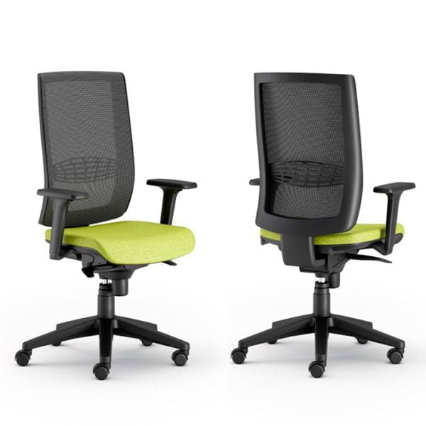 Ergonomic office chair on wheels for comfortable and flexible seating.
