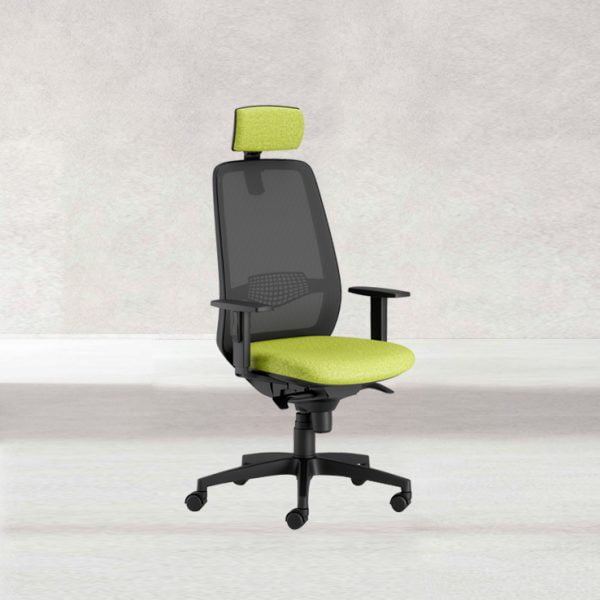 Sleek and professional office chair on wheels, enhancing productivity and efficiency in your work environment.
