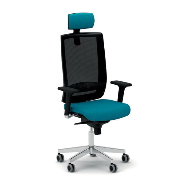 Sturdy construction and easy-to-move wheels make this office chair a functional and attractive choice.