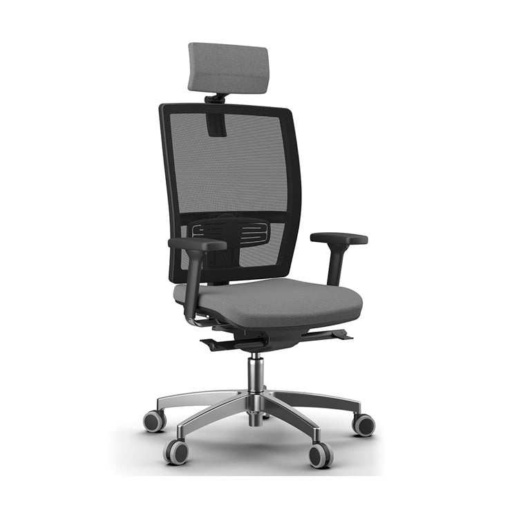 Tall chair with headrest for work