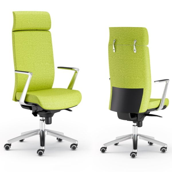 The contemporary look and practicality of this office chair on wheels make it a top-notch choice for any office setting.