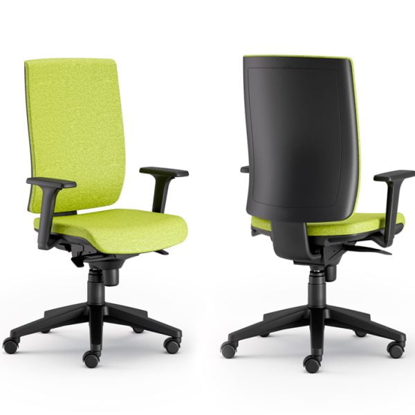 The ergonomic design of this office chair with wheels supports proper posture and reduces strain.