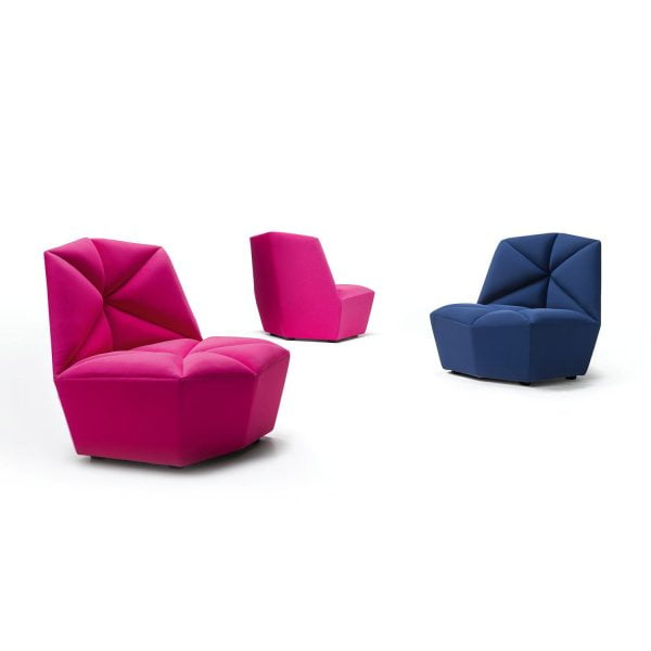 3 armchairs in beautiful colorful fabric