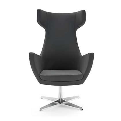 A comfortable retreat with an edgy twist, this modern lounge chair's geometry sets it apart.