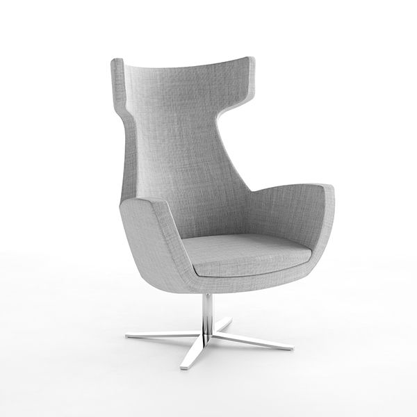 A geometric gem, this modern lounge chair seamlessly blends comfort and innovative design.