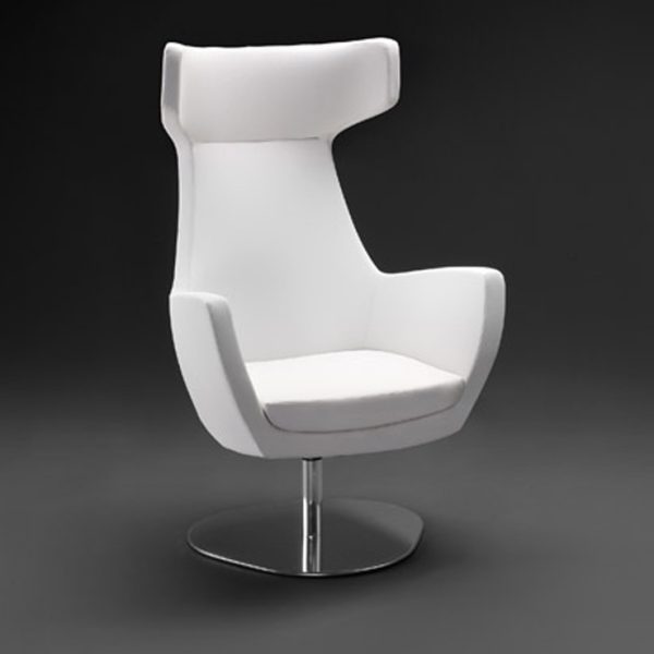A modern lounge chair boasting a striking geometric design, a fusion of art and comfort.