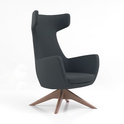 A seamless blend of geometry and relaxation, this modern lounge chair is a true work of art.