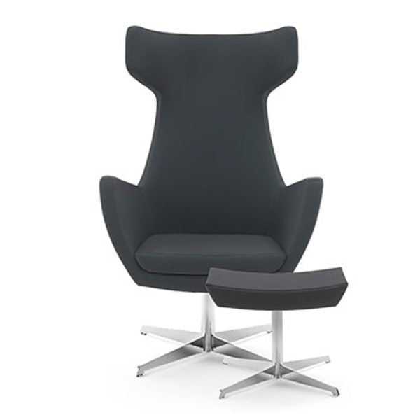 A sleek and comfortable modern lounge chair with captivating geometric lines.