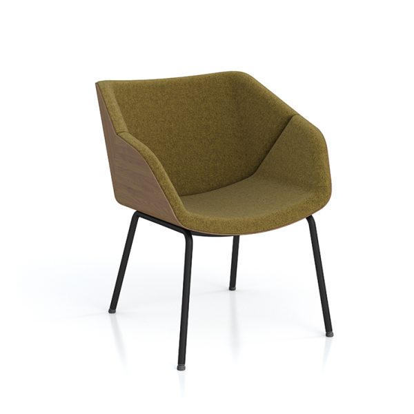 A true statement piece, this chair's geometric form captivates the eye.