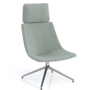 Armless office chair with free range of motion