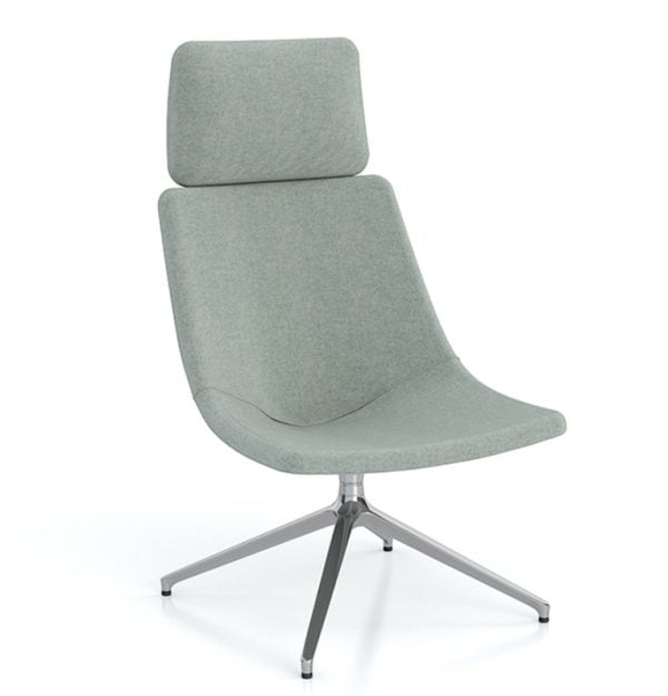 Armless office chair with free range of motion