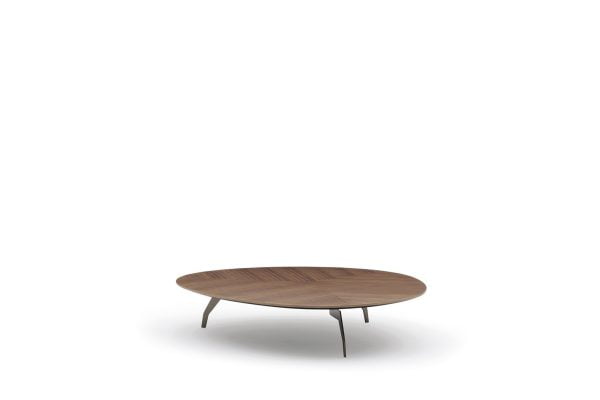 Asymmetric Wooden Coffee Table with Uniquely Shaped Legs