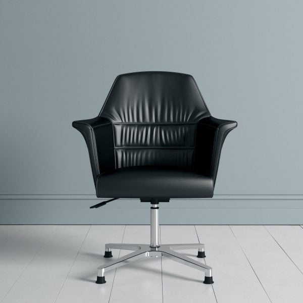 Black confenrence room chair with low back