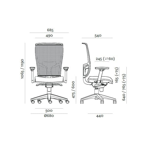 Comfortable and durable office chair with reliable casters for smooth gliding.