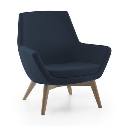Elevate your space with our modern armchair, featuring a captivating geometric design that blends form and function seamlessly.