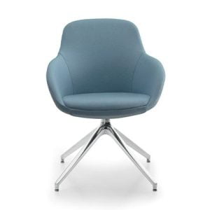 Comfort and beauty in one package with an armchair featuring a unique design of rounded lines on its legs.