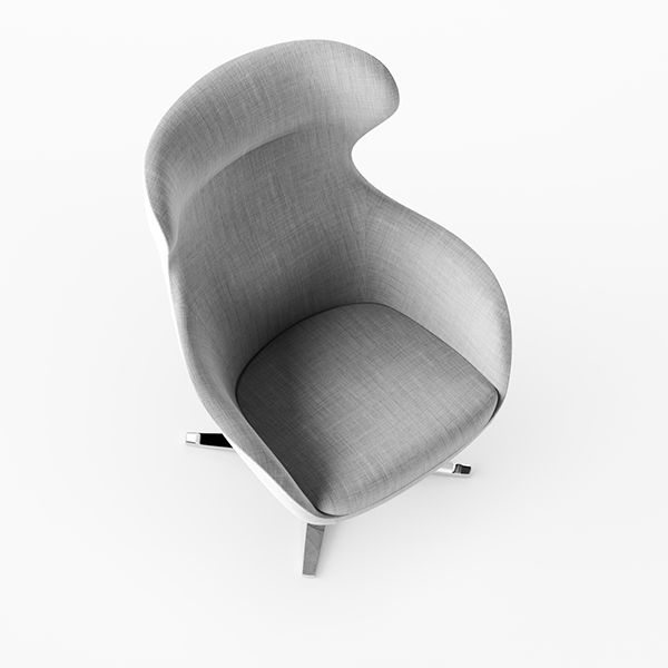 Embrace the inviting curves of our egg-shaped chair, a contemporary masterpiece of comfort.