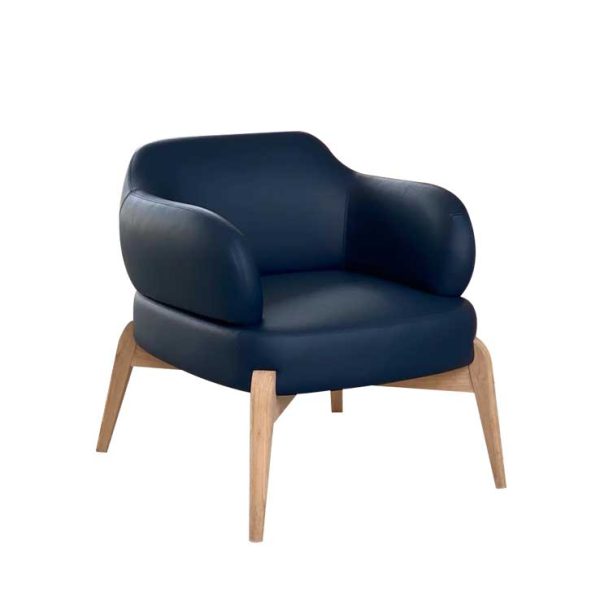 Experience the epitome of elegance with our designer armchair on sleek, contemporary legs.