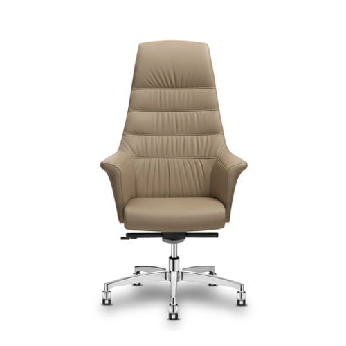 High back executive leather office chair