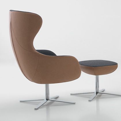 Immerse yourself in the embrace of our egg-shaped lounge chair, where comfort takes center stage.