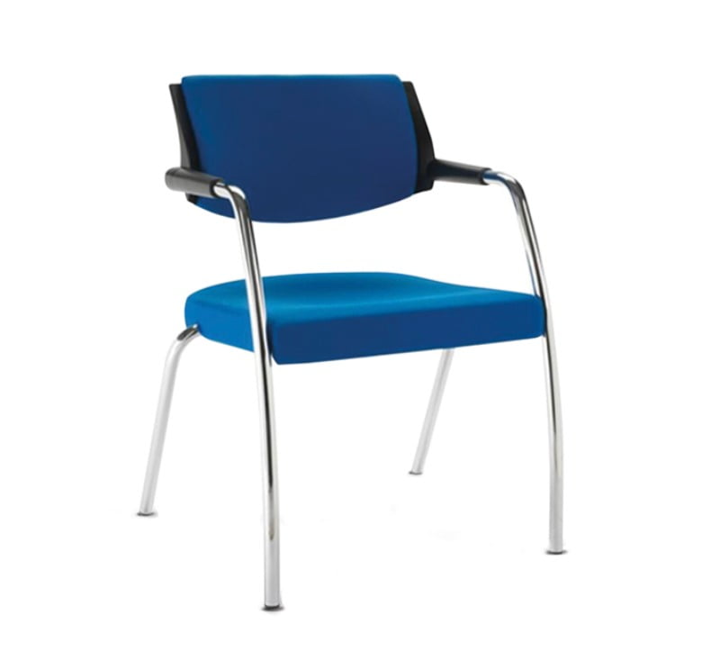 Low-back office chair with minimal support for casual use
