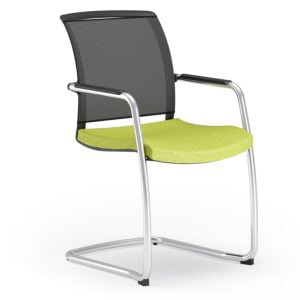 Low-profile office chair with slim and minimalist appearance