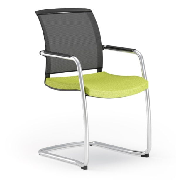 Low-profile office chair with slim and minimalist appearance