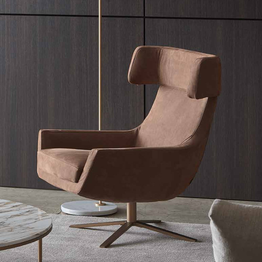 Luxury interior design with a rotetable armchair