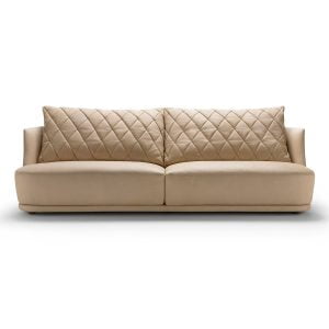 Luxury modern sofa with stitched cushions