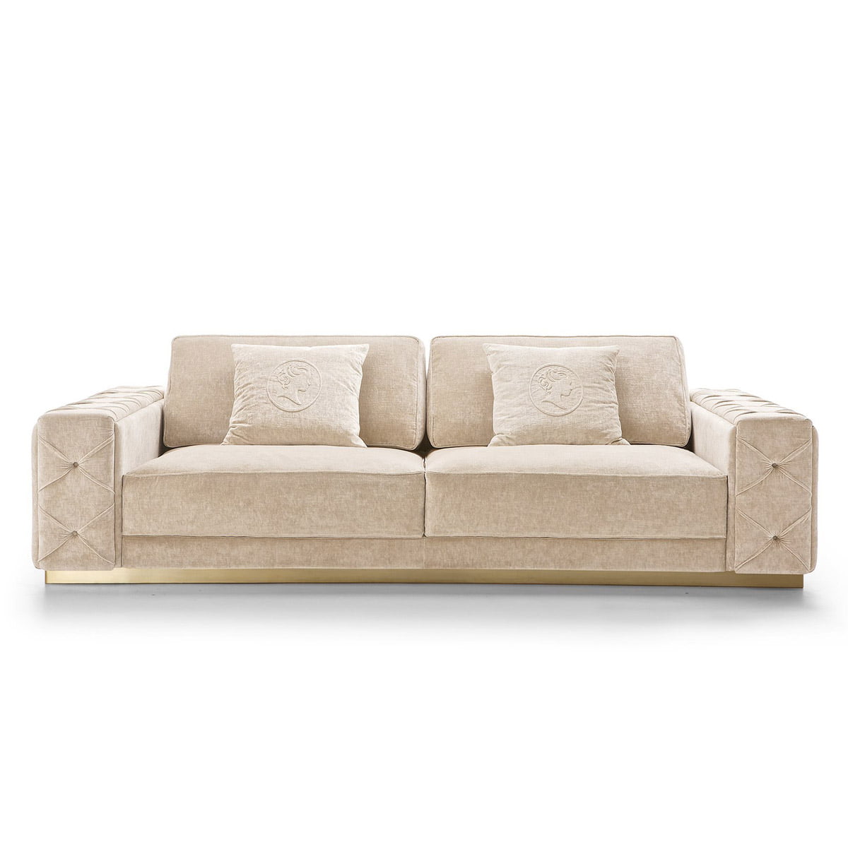 Luxury modern sofa with wide arms