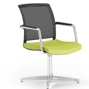 Mesh back office chair with breathable seat cushioning