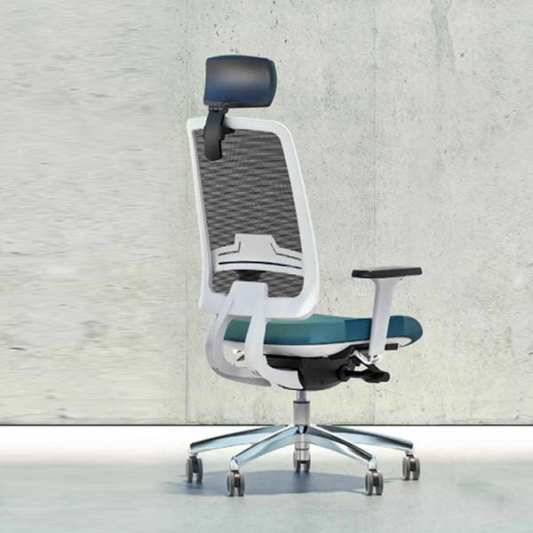 Mobile office chair with adjustable height for a custom seating experience.
