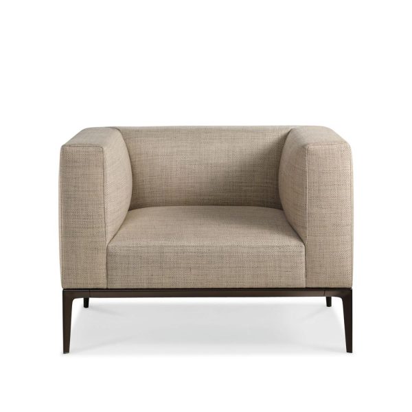 Modern fabric finish 1 seater sofa