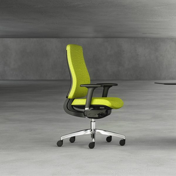 Stylish and functional office chair on wheels for modern work environments.