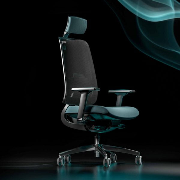 Task office chair with wheels, designed for productivity and efficiency.