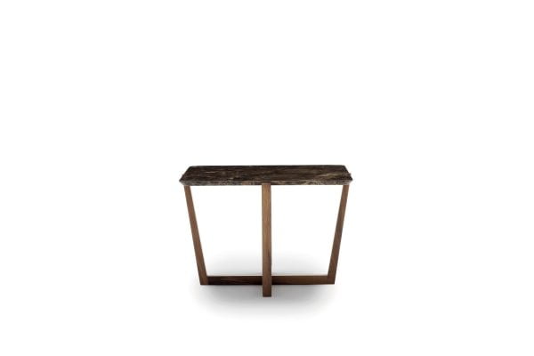 The Woodland Stone Coffee Table is a perfect blend of natural and modern design elements, featuring a sleek square marble top and a sturdy wood