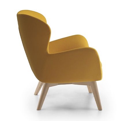 The egg-shaped lounge chair offers a sculptural statement while enveloping you in exquisite sitting comfort.