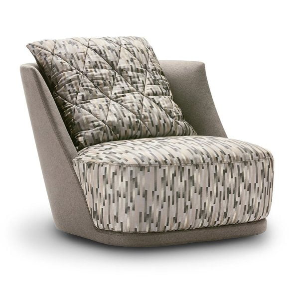 The modern armchair exudes simplicity and elegance with its clean lines and minimalistic design