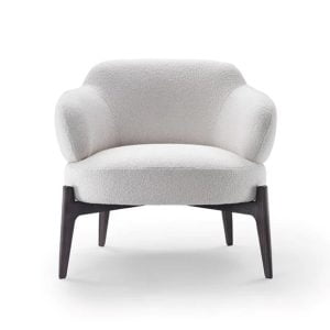 White designer armchair