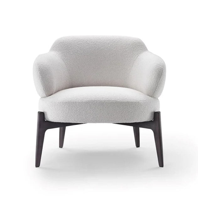 White designer armchair