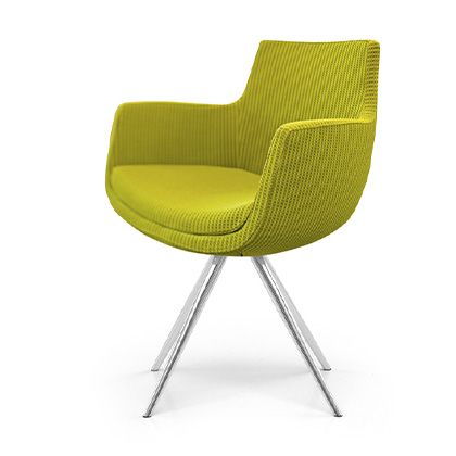 a stylish corner armchair, showcasing a distinctive rounded form