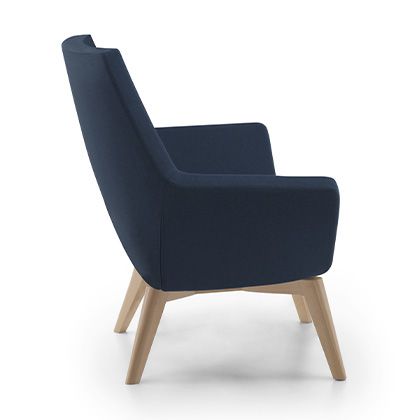 armchair, crafted with a contemporary geometric design that embodies both art and comfort.
