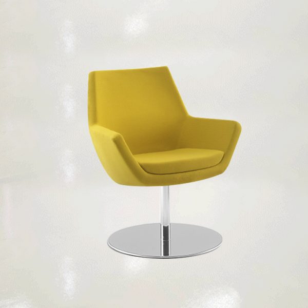 armchair, showcasing a bold geometric motif that exudes modernity.