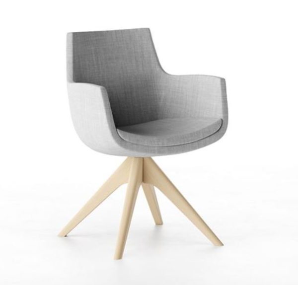 comfort and aesthetics with our modern armchair, characterized by its rounded contours.