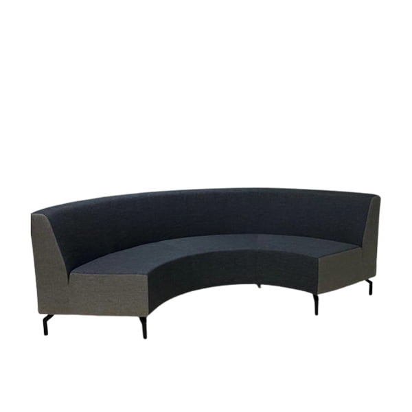 curved shaped office sofa with ample seating space